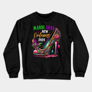 Mardi Gras 2024 Women Girl New Orleans Matching Girls Crewneck Sweatshirt